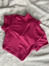 Top cierre fucsia