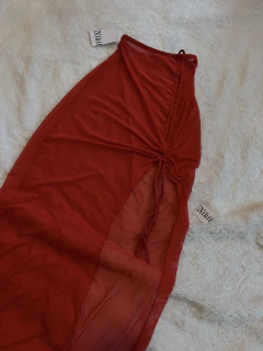 Pollera tajo tul