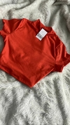 top polera naranja basico