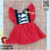 Romper Vestido Chapéuzinho Vermelho com gorro