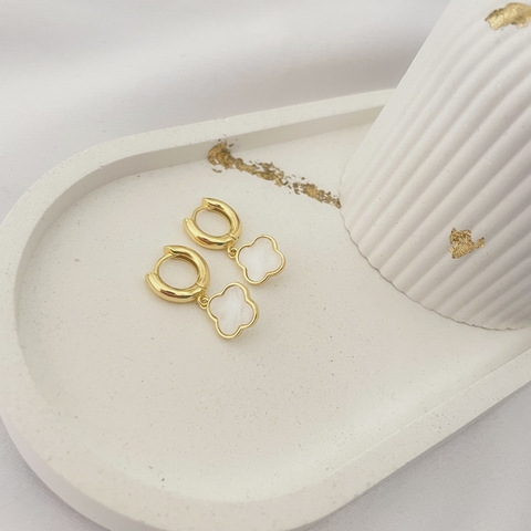 Argola Trevo Perolado