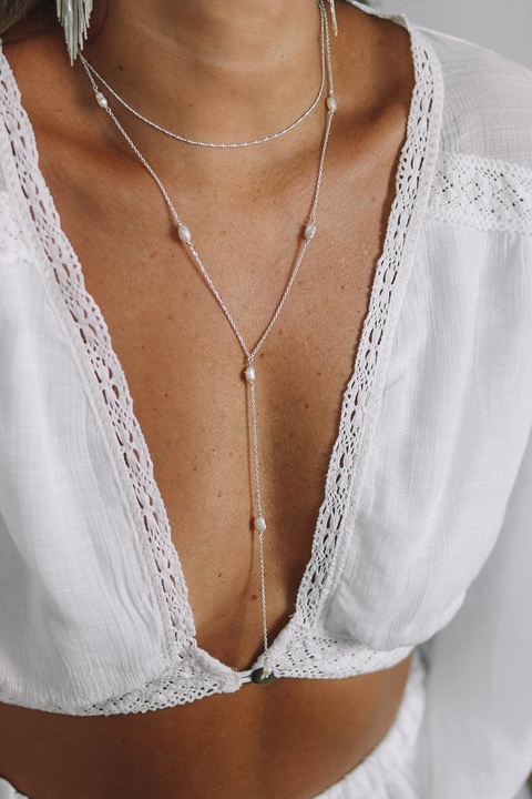 Gravatinha de Pérolas - Prata 925