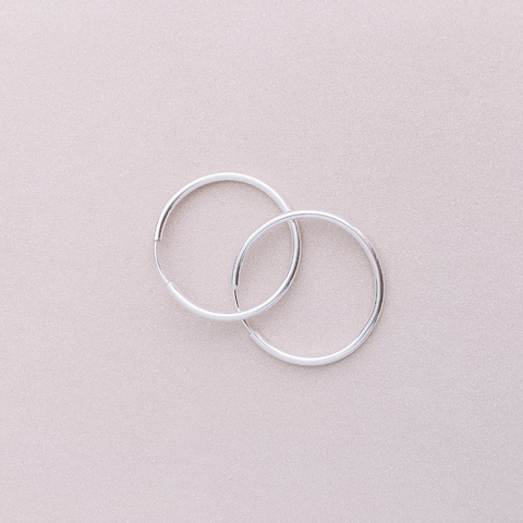 Argola 2,5 centímetros - Prata 925