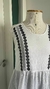 Blusa bata com bordados branca Zara P na internet