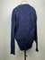 Blusa sueter vintage azul com detalhes acrilico Tam. G Acrilã Malhas - Dona Ana Sebastiana