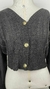 Casaco tricot de botão acrilico preto Tam. M Jessica Cardoso Tricot - loja online