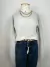 Blusa suéter manga longa cinza claro Tam. P Khelf