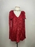 Vestido curto paetê com laços vermelho tamanho P Loubucca e Mariêe - comprar online