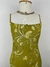 Vestido midi alça fina estampado verde tamanho P Arestta - Dona Ana Sebastiana