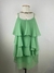Vestido babados boho chic verde claro tamanho M na internet