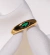 Anel Naledi Verde de Prata 925 banhado a ouro 18K