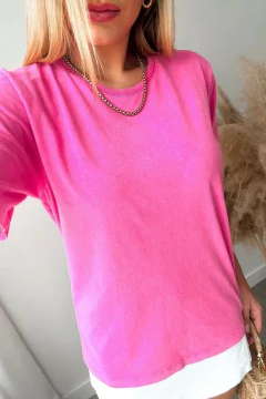 T-SHIRT ESTONADA LISA - ROSA SUMMER na internet