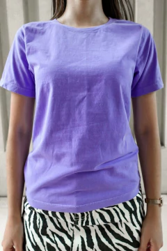 T-SHIRT ESTONADA LISA - ROXO - loja online