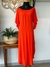 Vestido longo ombro a ombro coral na internet