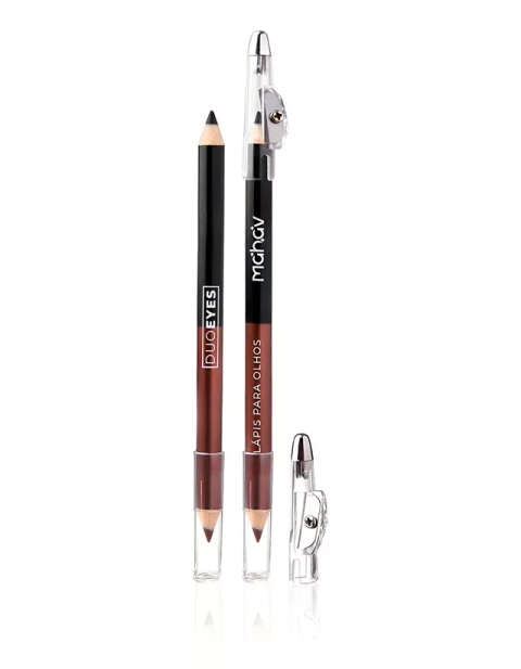 LAPIS PARA OLHOS DUOEYES MARROM/PRETO - MAHAV