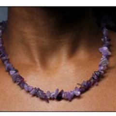 Choker de cascalho naturais - loja online