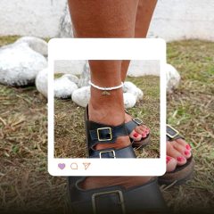 Tornozeleira de miçangas pingente cauda de baleia na internet