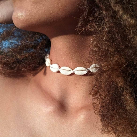 Choker de búzios naturais - comprar online