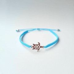 Pulseira de aço inox macramê