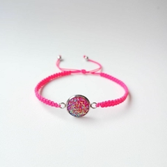 Pulseira de aço inox macramê -  By Ju Beads Acessórios