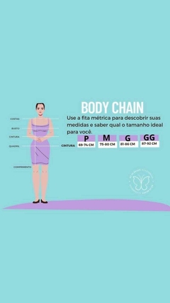 Body chain corações na internet