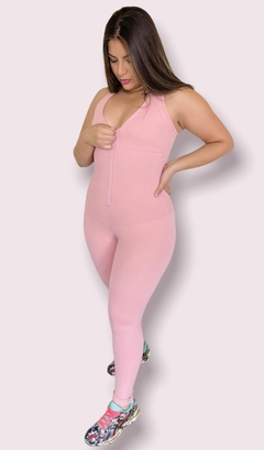 Macacão Compressão com Cinta, Bojo e Ziper Plus Size - 1268