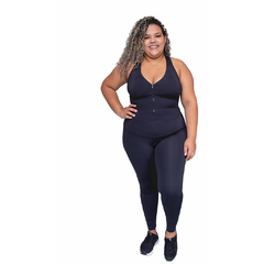 Macacão Compressão com Cinta, Bojo e Ziper Plus Size - 1268 na internet