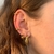 Piercing fake liso com pedra de zircônia folheado a prata - EDUARDA SCHMIDT ACESSÓRIOS