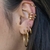 brinco argola slim g banhado a ouro 18k - Aura G - comprar online