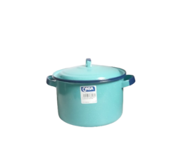 CINSA Olla de Peltre Esmaltada Azul Turquesa 5.5L - COSINA con Estilo
