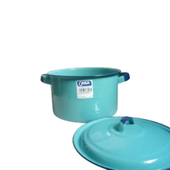 CINSA Olla de Peltre Esmaltada Azul Turquesa 5.5L - COSINA con Estilo en internet