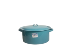 CINSA OLLA RECTA 26 CM. DE PELTRE AZUL TURQUEZA.