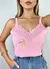Blusa Alcinha Linho Bordada Rosa - comprar online