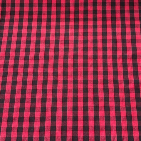 TRICOLINE XADREZ FIO TINTO 1X1 VERMELHO