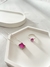 Cordão em prata zircônia rosa