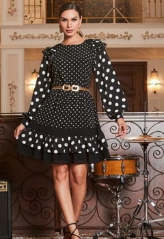 VESTIDO CHIFFON POA 38 - - LUZIA FAZZOLLI