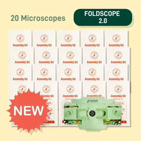 Basic Classroom Kit 2.0 (20 microscopios de papel Foldscope 2.0) | BAJO PEDIDO