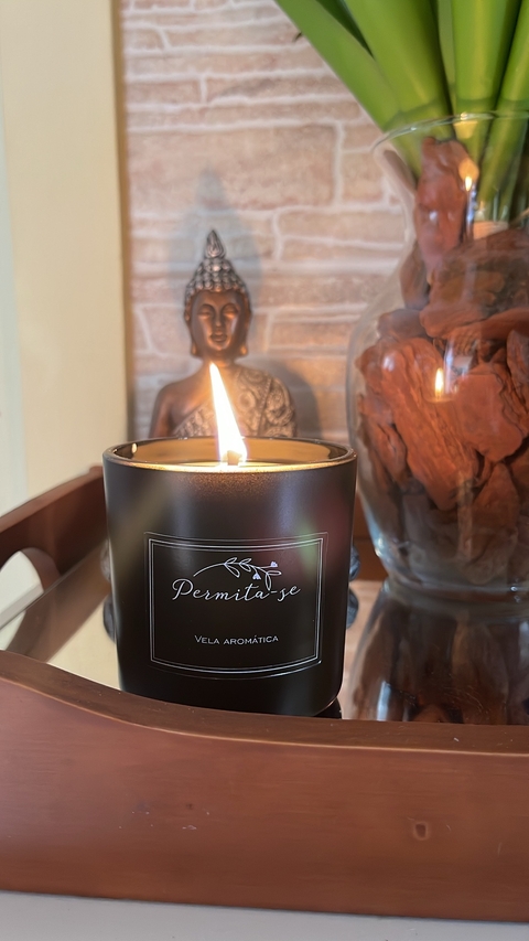 Vela aromática 200 gramas vidro Preto✨