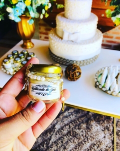 Mini vela aromática tampa metálica - Lembrança para Batizado✨ 10 unidades - Permita-se Aromas
