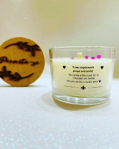 Vela aromática personalizada com nome, frase ou mensagem✨ - Permita-se Aromas
