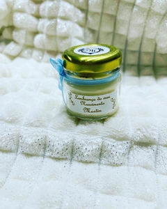 Mini vela aromática tampa metálica - Lembrança de Nascimento ✨10 unidades - loja online