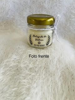 Mini vela aromática tampa metálica - Lembrança para Batizado✨ 10 unidades