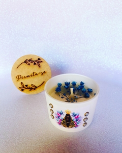 Vela aromática personalizada com nome, frase ou mensagem✨