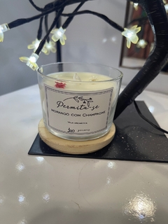 Vela Aromática 100 gramas com tampa em MDF - vidro transparente - Permita-se Aromas