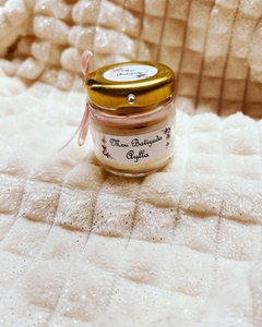 Mini vela aromática tampa metálica - Lembrança para Batizado✨ 10 unidades