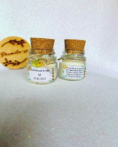 Mini vela aromática tampa rolha - Chá de bençãos e Chá de bebê ✨10 unidades