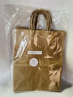 Sacola em kraft - Tamanho médio - 22x18x09 - 10 unidades - comprar online