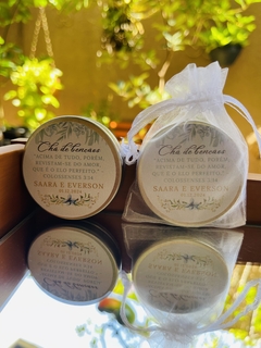 Vela aromática na latinha - 15 gramas - personalizada ✨10 unidades ou + - Permita-se Aromas