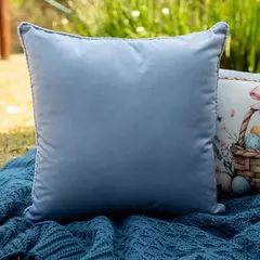CAPA ALMOFADA AZUL COM CORDONE - comprar online