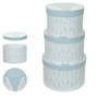 CAIXA DE PAPEL CJ C/3 UNDS ORELHAS (BRANCO AZUL) 13 X 20,3 cm
